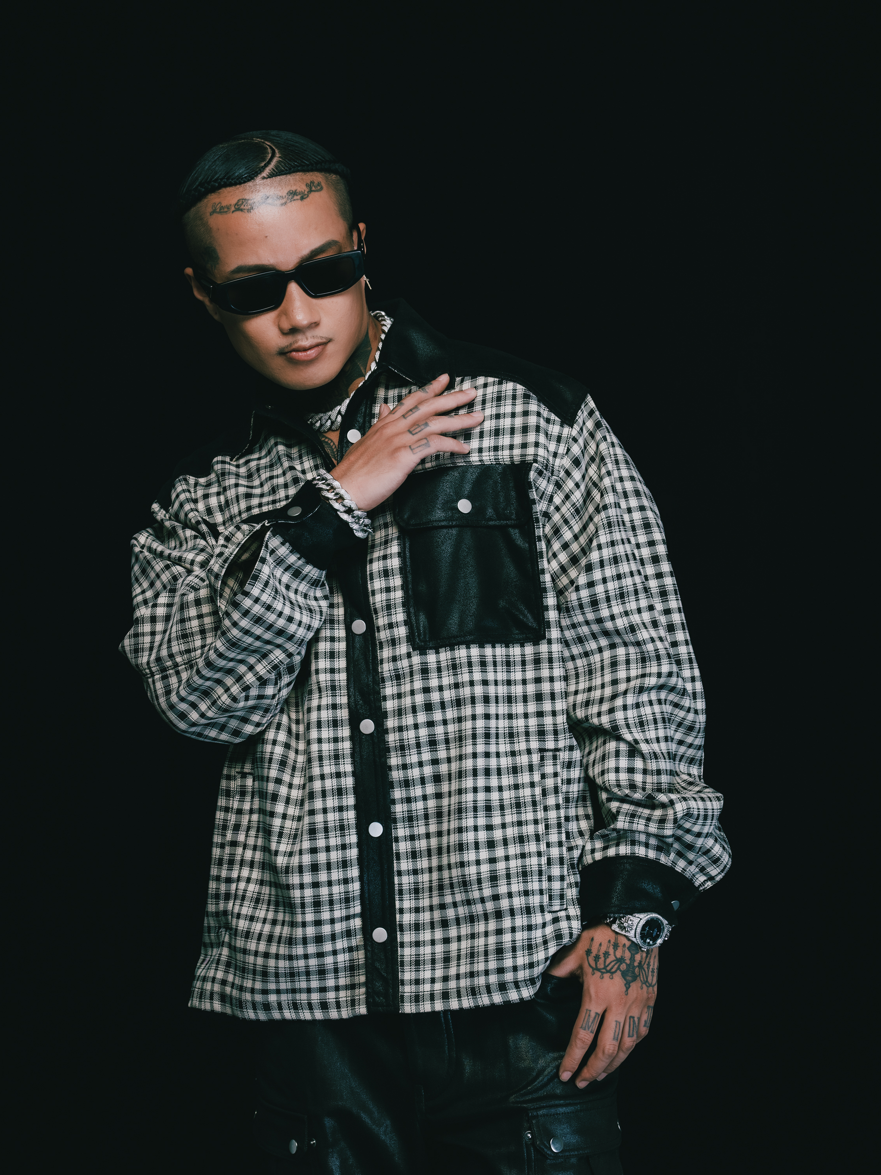 BREATH ブレス SS25 NEWRICH CHECK SHIRT JACKET / BLK WHT - NUBIAN