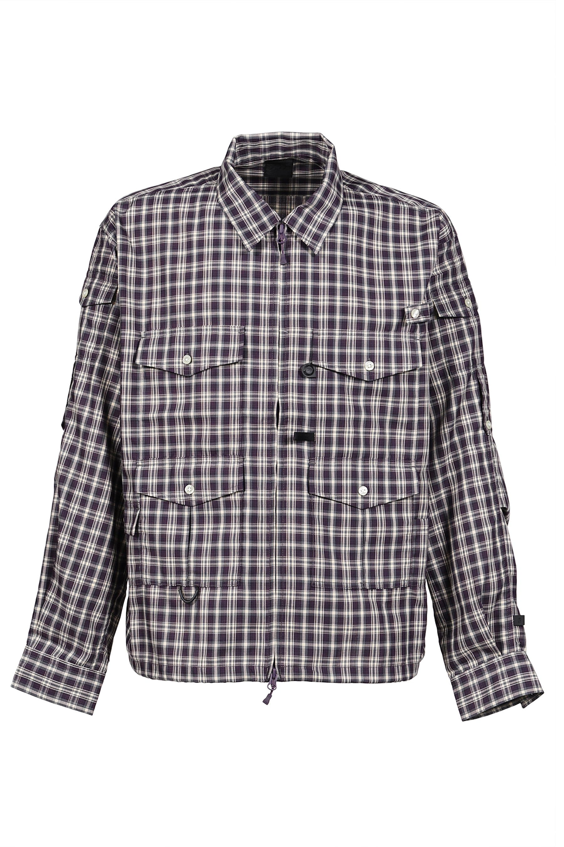 TECH ZIP ANGLER SHIRT L/S PLAIDS / PUR