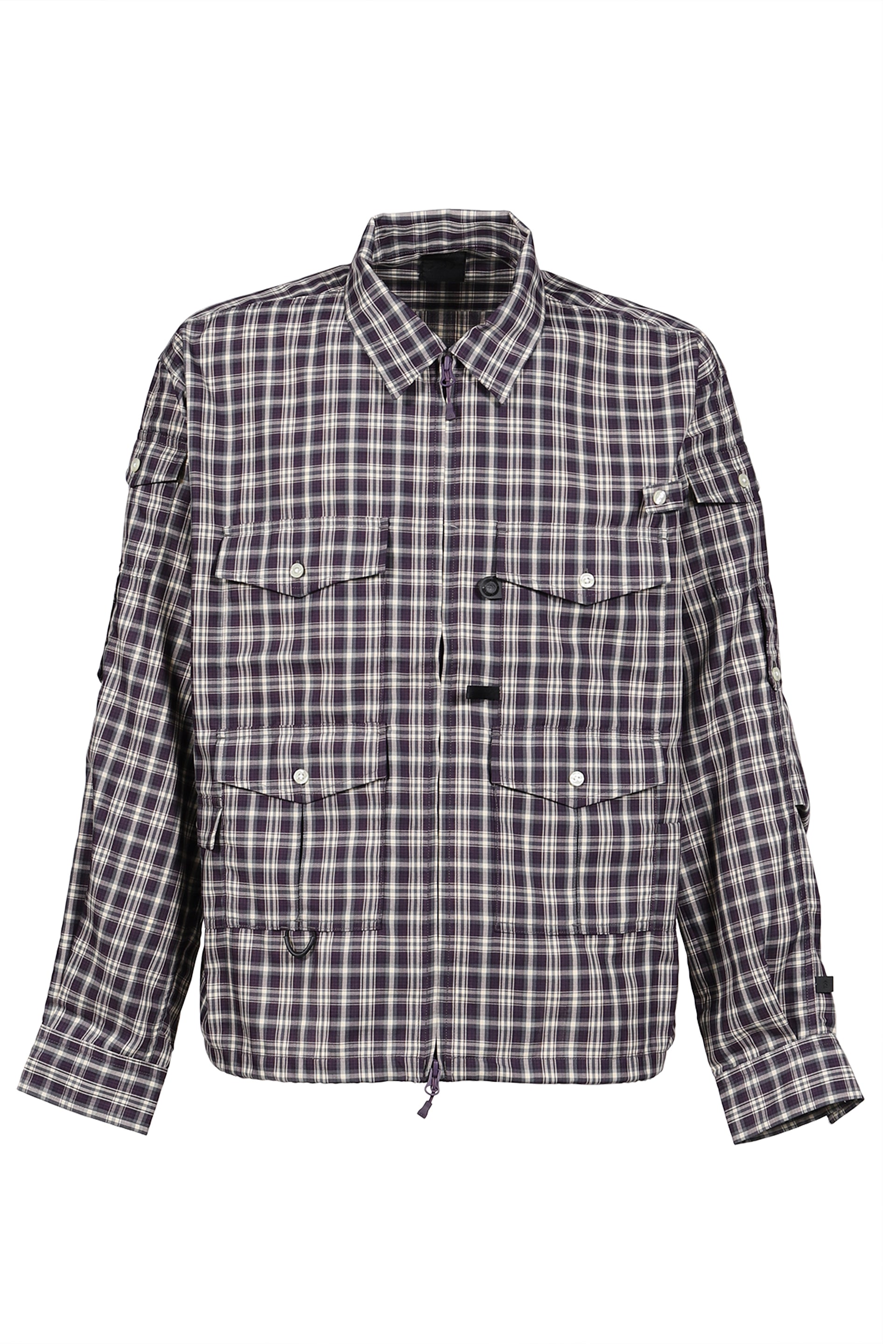 TECH ZIP ANGLER SHIRT L/S PLAIDS / PUR