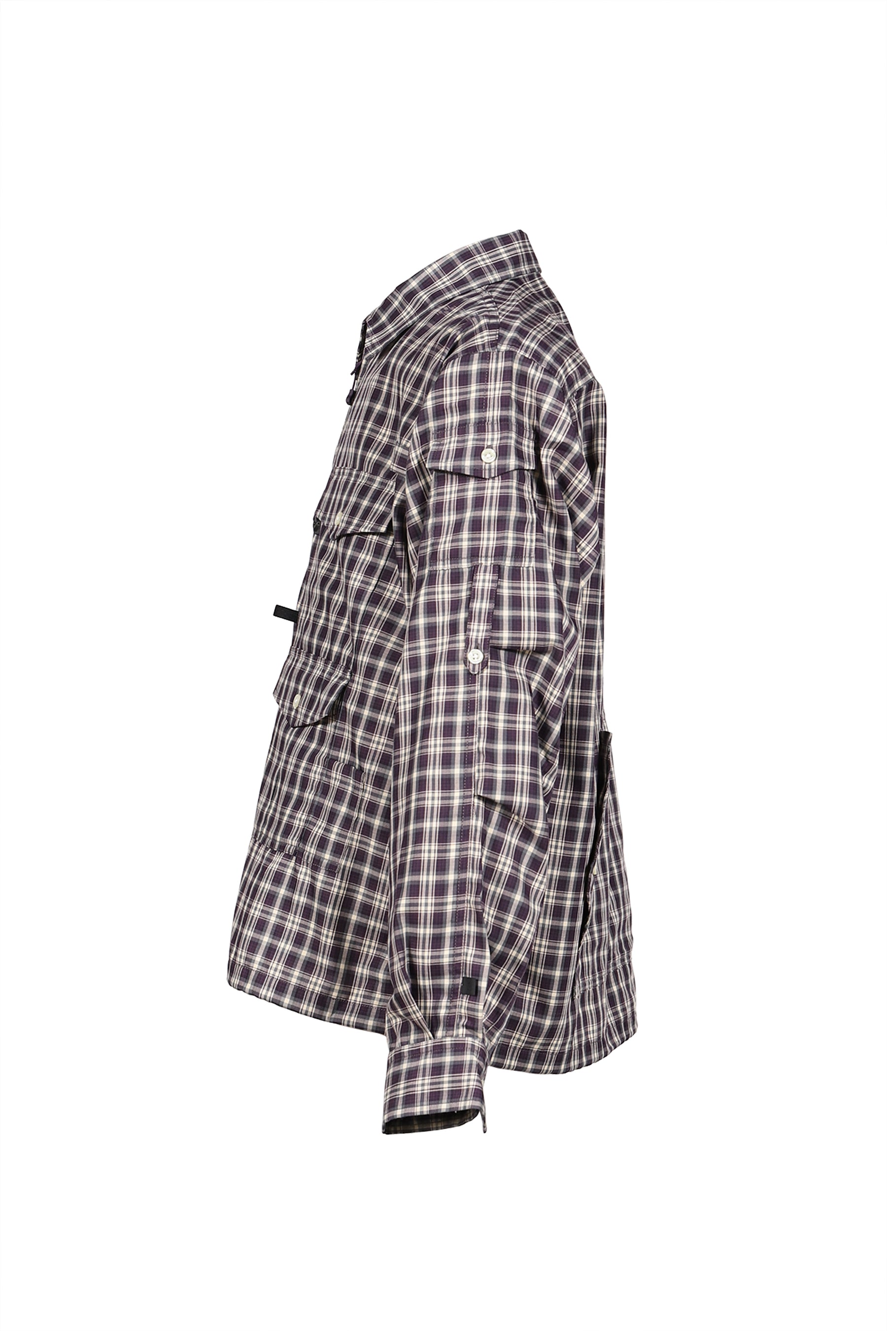 TECH ZIP ANGLER SHIRT L/S PLAIDS / PUR