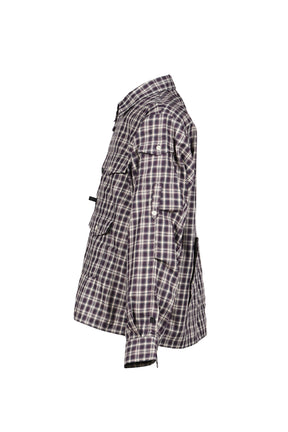 TECH ZIP ANGLER SHIRT L/S PLAIDS / PUR