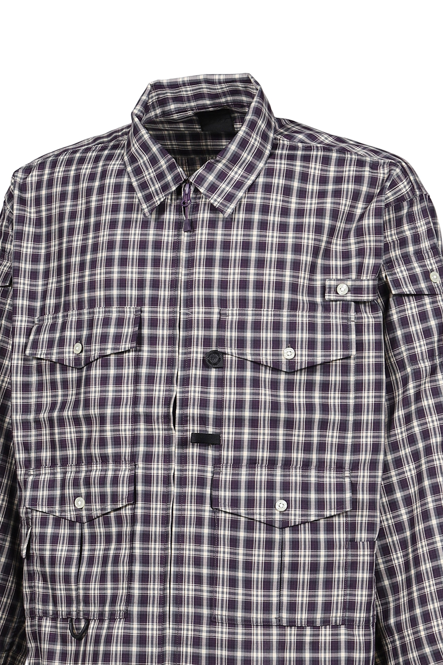 TECH ZIP ANGLER SHIRT L/S PLAIDS / PUR
