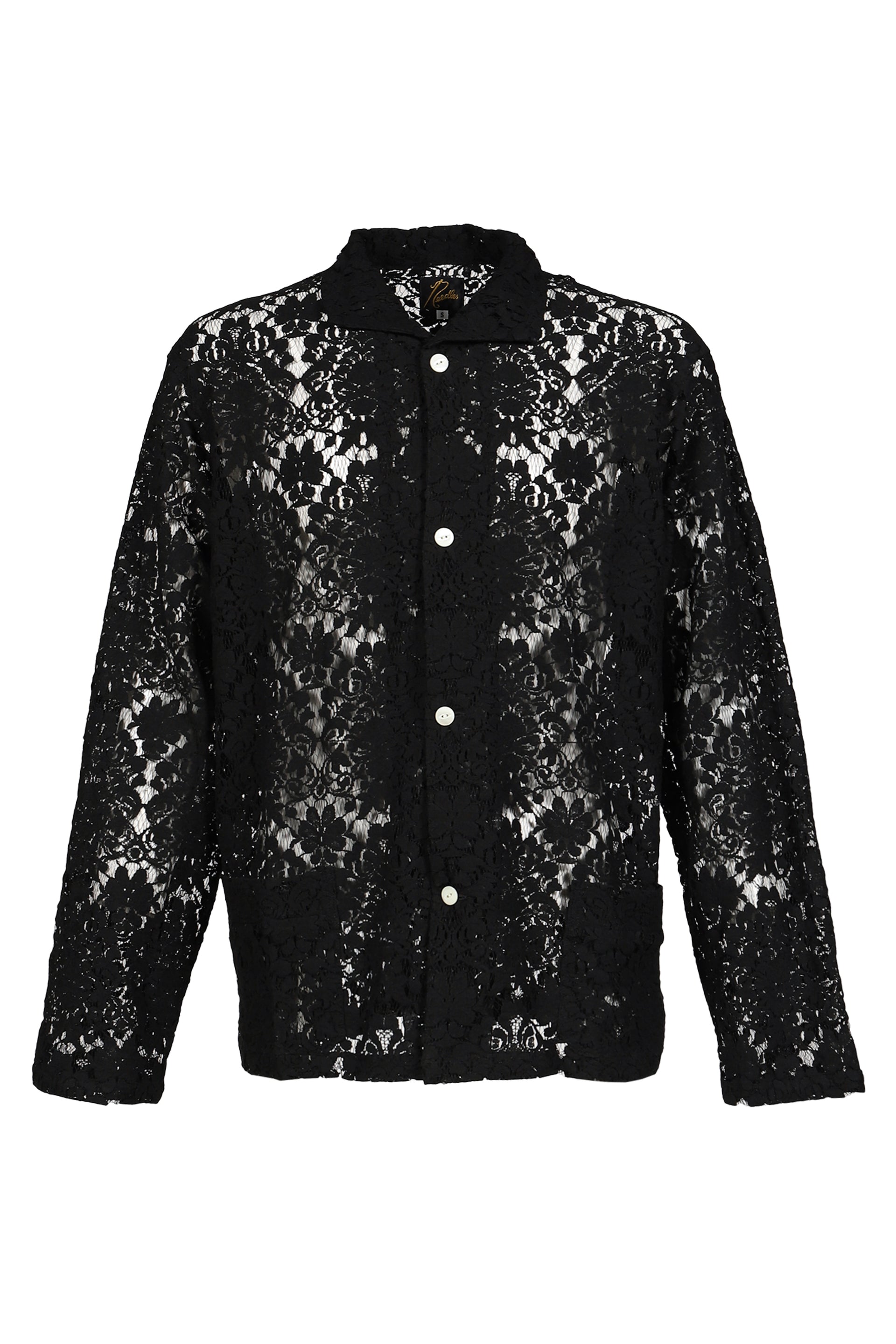 WIDESPREAD COLLAR SHIRT - RASCHEL LACE / BLK