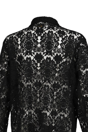 WIDESPREAD COLLAR SHIRT - RASCHEL LACE / BLK