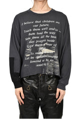 THE GREATEST LOVE OF ALL LS T-SHIRT / THRASHED BLK