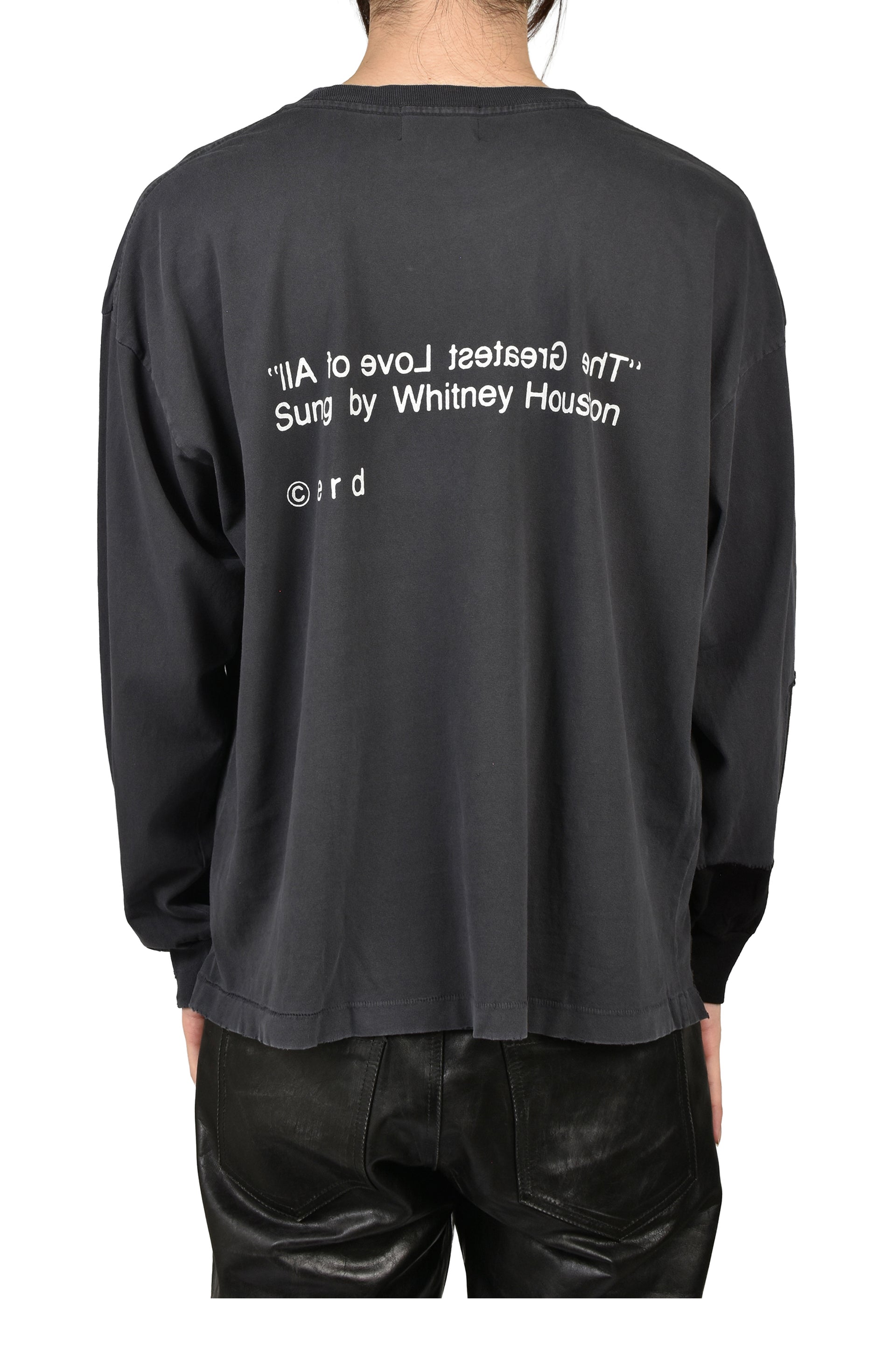 THE GREATEST LOVE OF ALL LS T-SHIRT / THRASHED BLK