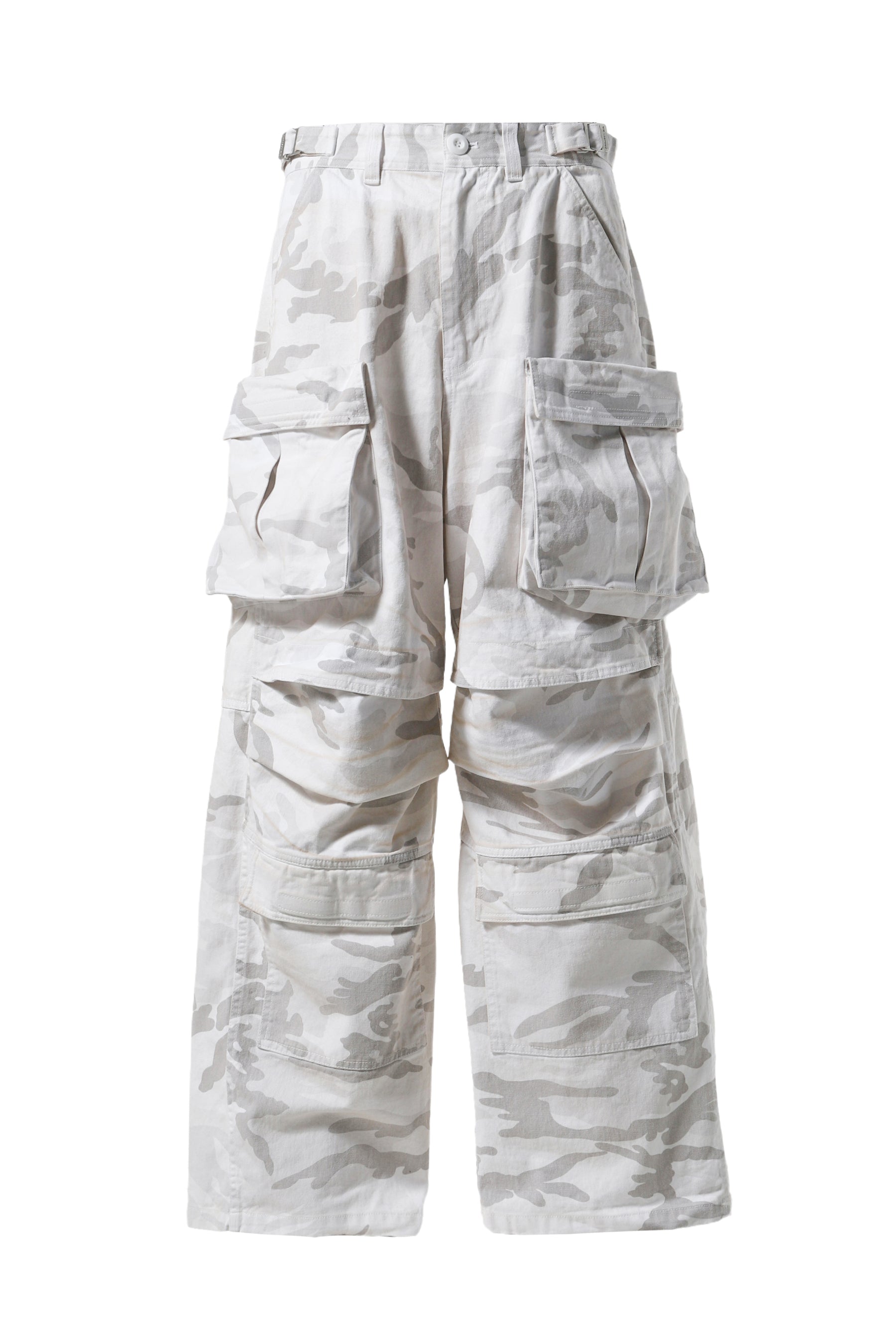 WHITE CAMO CARGO PANTS / WHT CAMO