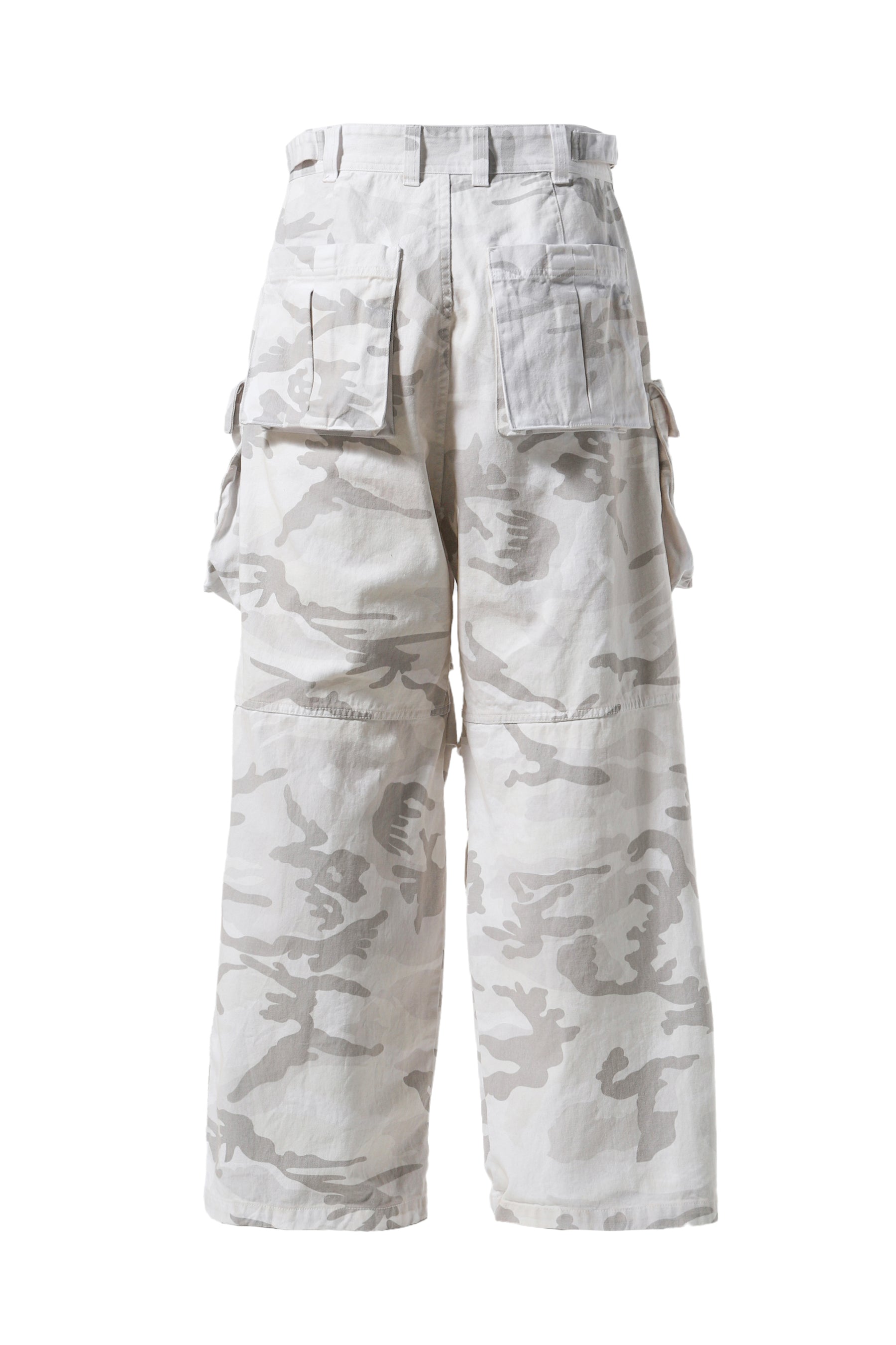 WHITE CAMO CARGO PANTS / WHT CAMO