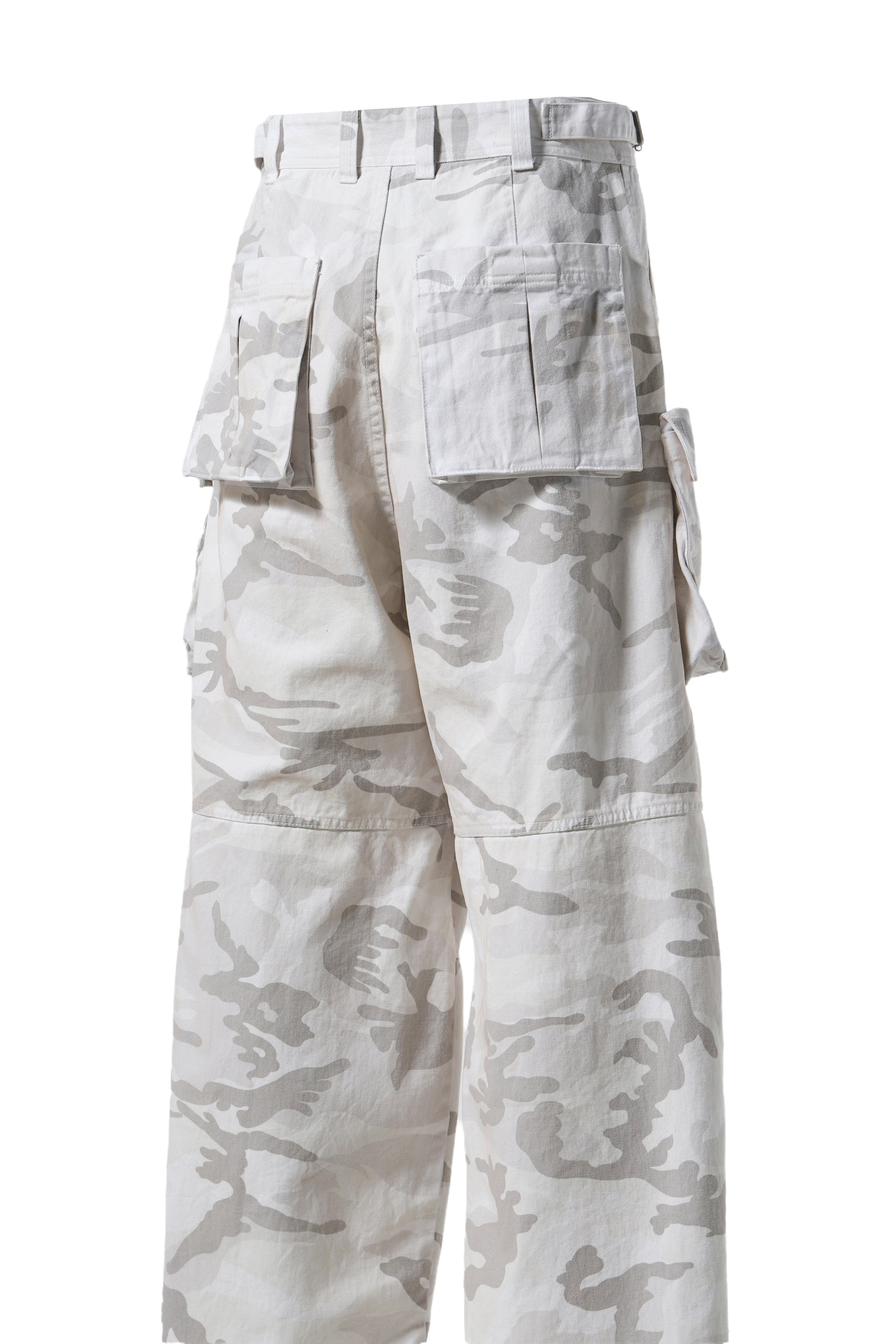 WHITE CAMO CARGO PANTS / WHT CAMO