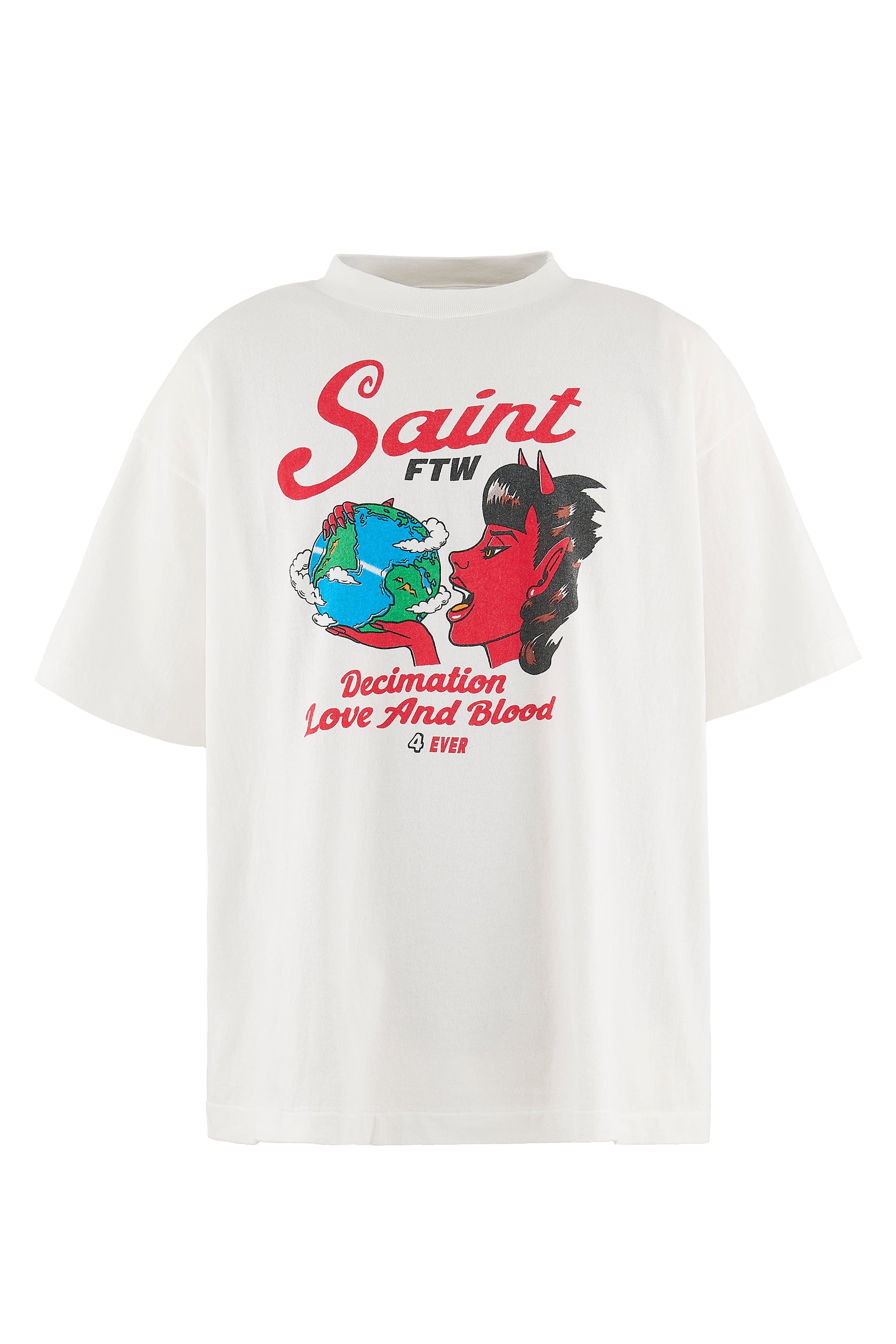 SS TEE/SAINT DEVIL / WHT
