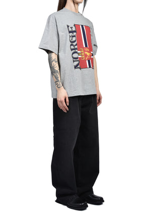 VETEMENTS NORWAY TOURIST T-SHRIT / GRY MELANGE