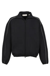 ESSENTIALS FW25 MODERN FIT FLEECE TRACK JACKET / JET BLK