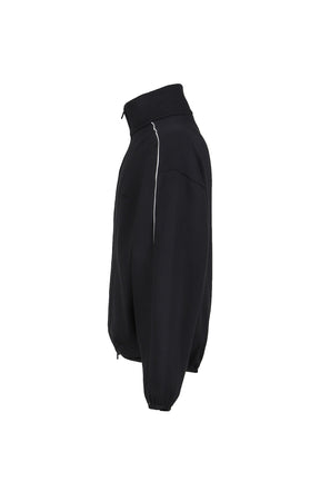 MODERN FIT FLEECE TRACK JACKET / JET BLK/CLOUD WHT 