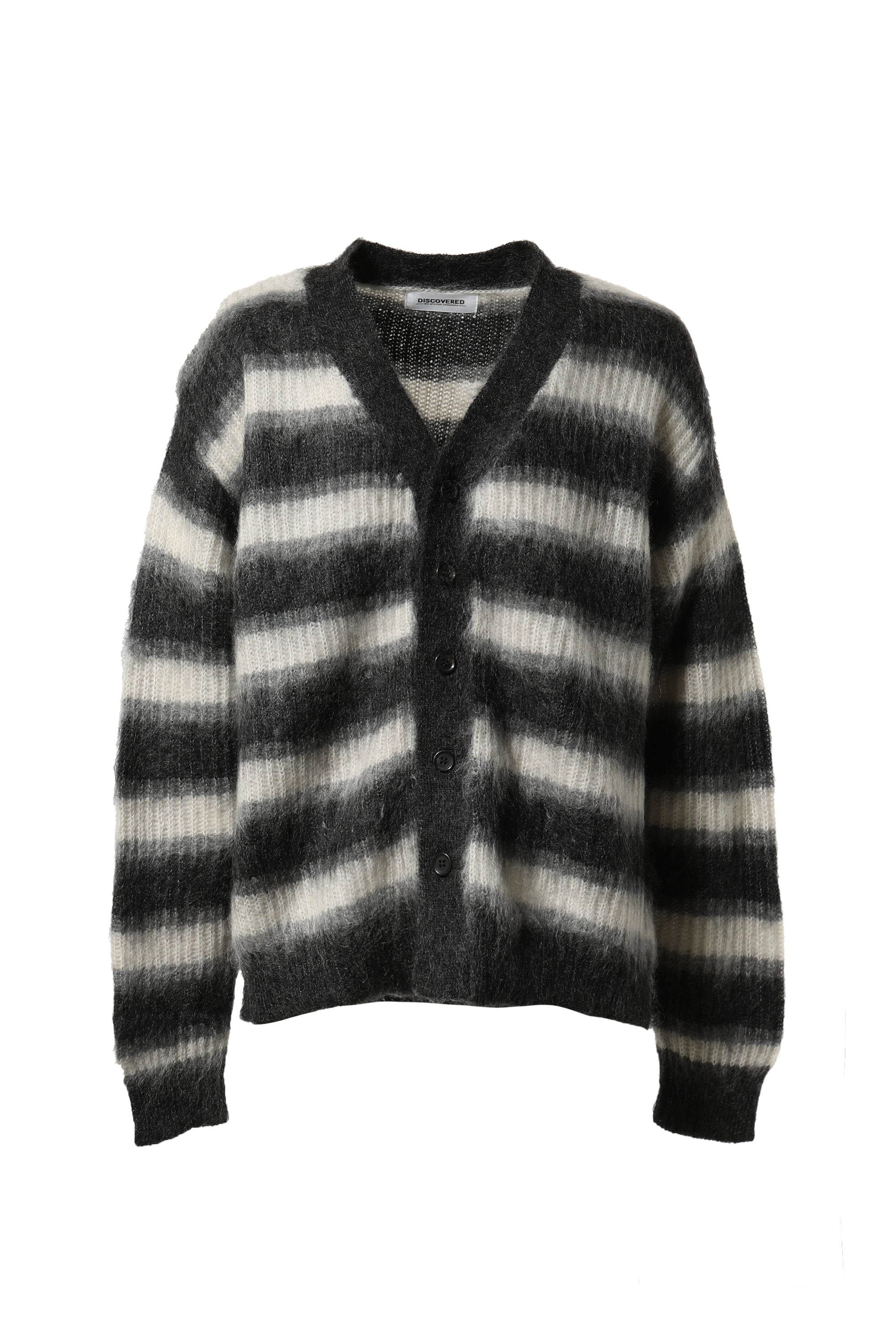 DISCOVERED FW22 MOHAIR BORDER KNIT CARDIGAN