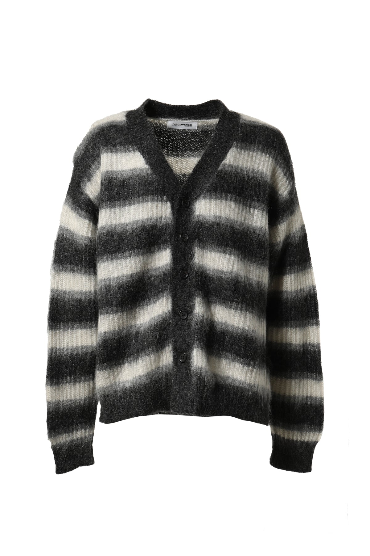 MOHAIR BORDER KNIT CARDIGAN (EXCLUSIVE) / BLK
