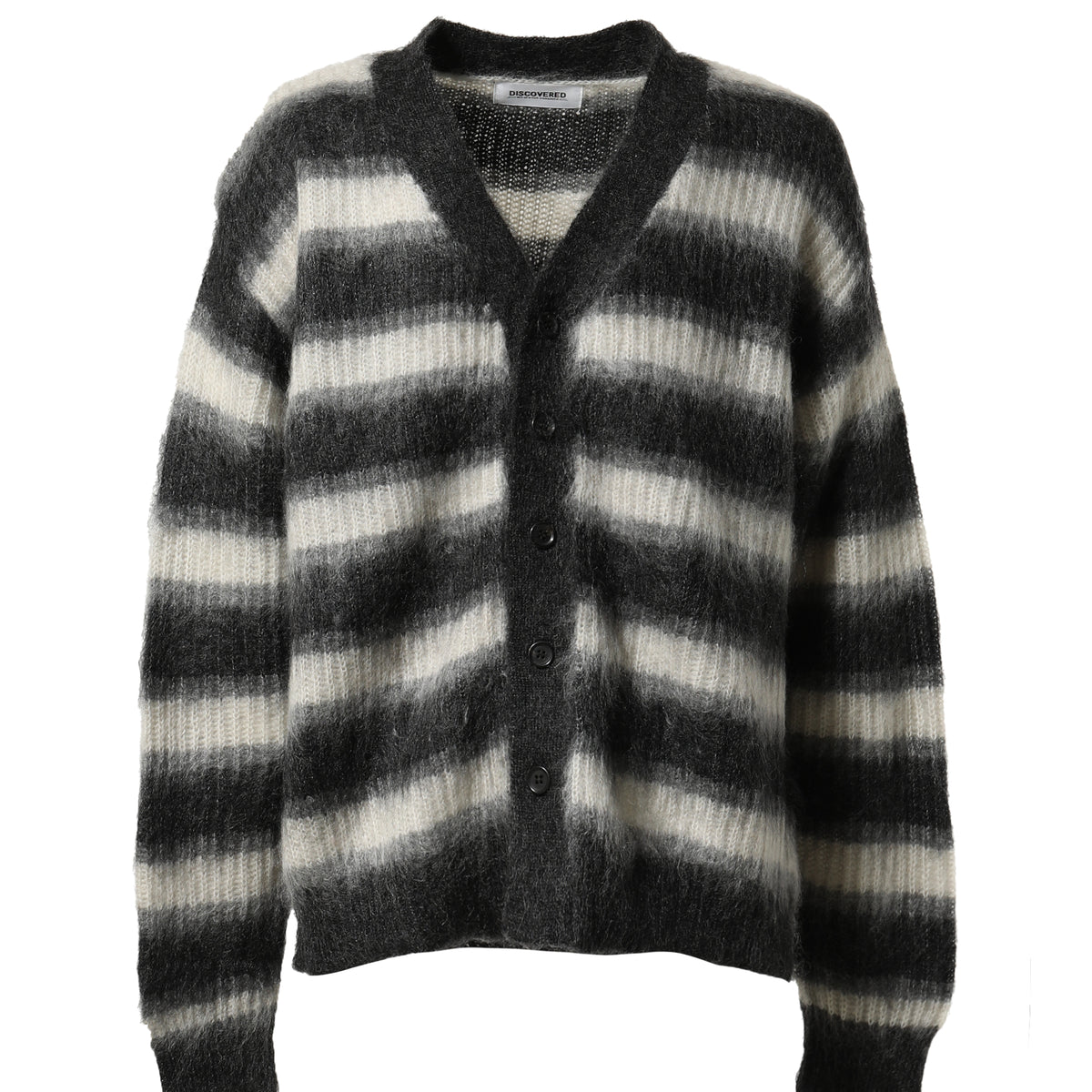 DISCOVERED FW22 MOHAIR BORDER KNIT CARDIGAN (EXCLUSIVE) / BLK - NUBIAN