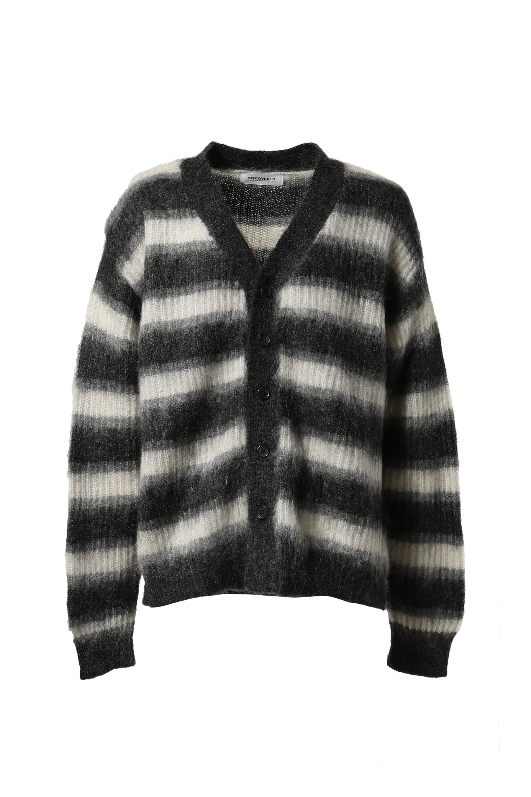 DISCOVERED FW22 MOHAIR BORDER KNIT CARDIGAN (EXCLUSIVE) / BLK - NUBIAN