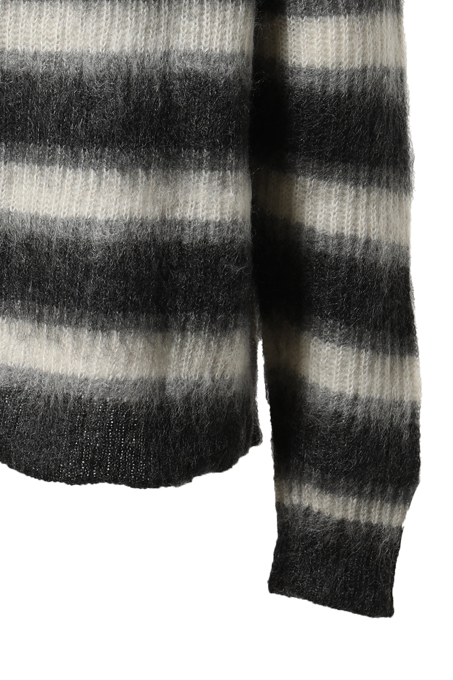 MOHAIR BORDER KNIT CARDIGAN (EXCLUSIVE) / BLK