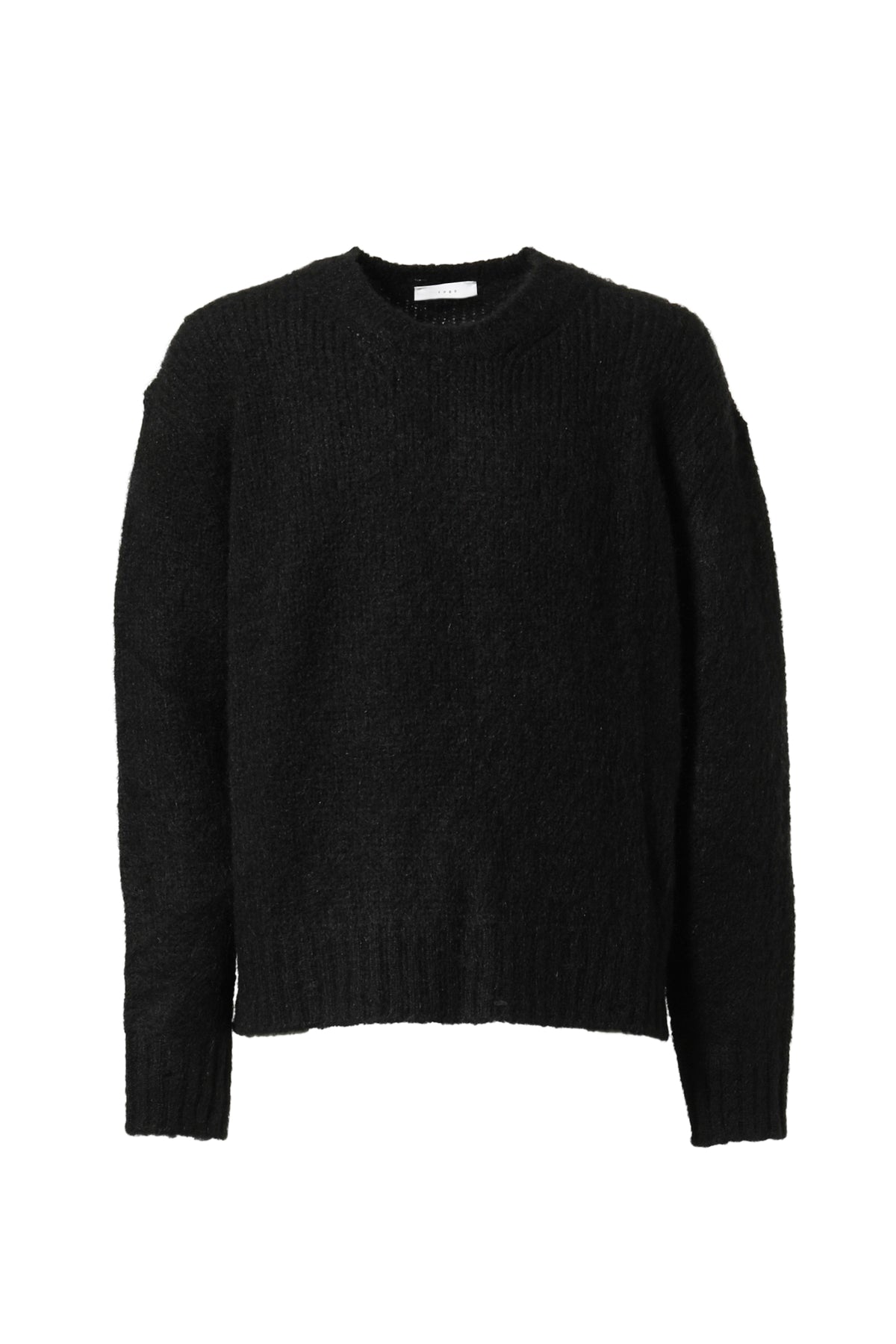 1989 OVERSIZED CROPPED CABLE SWEATER / BLK