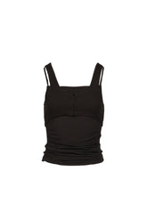 DOUBLE LAYER SLEEVELESS / BLK