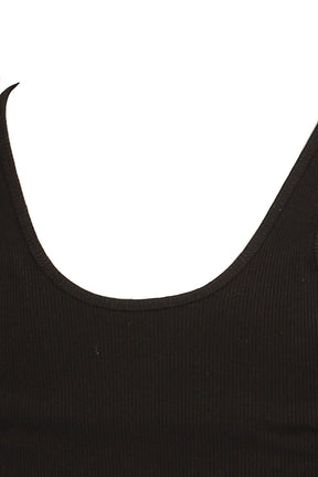 DOUBLE LAYER SLEEVELESS / BLK
