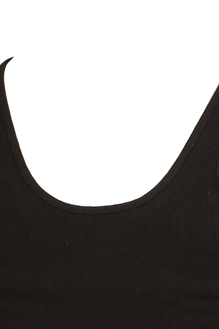 DOUBLE LAYER SLEEVELESS / BLK
