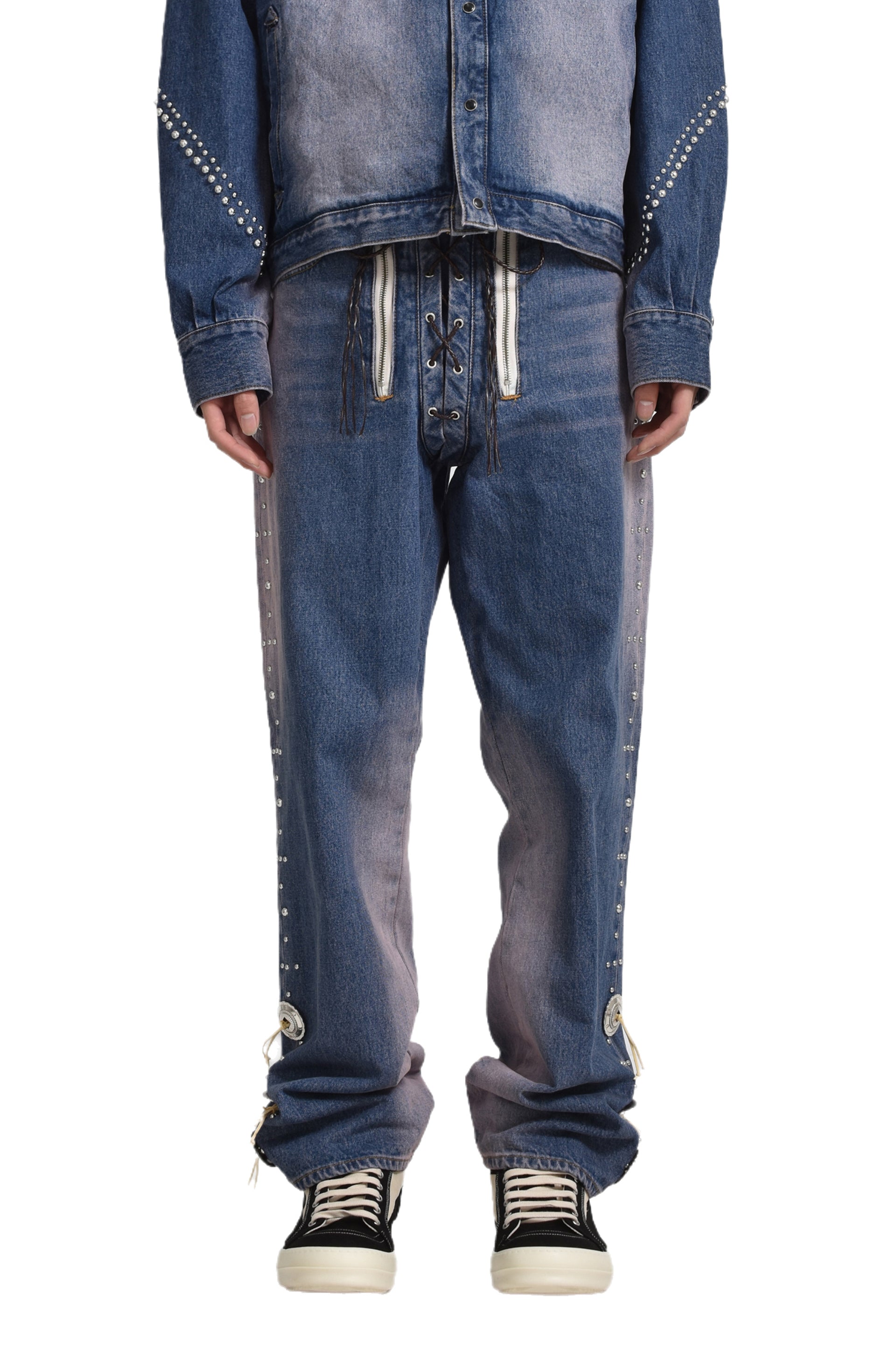 JUN/NAKAYAMA WESTERN STUDS DENIM PANTS / SKY IND