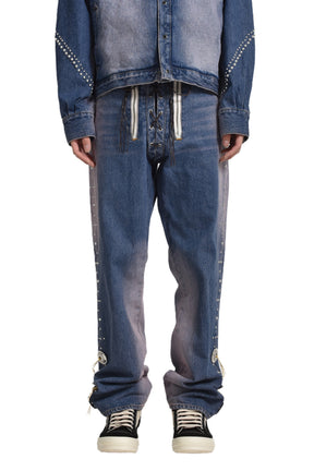 WESTERN STUDS DENIM PANTS / SKY IND