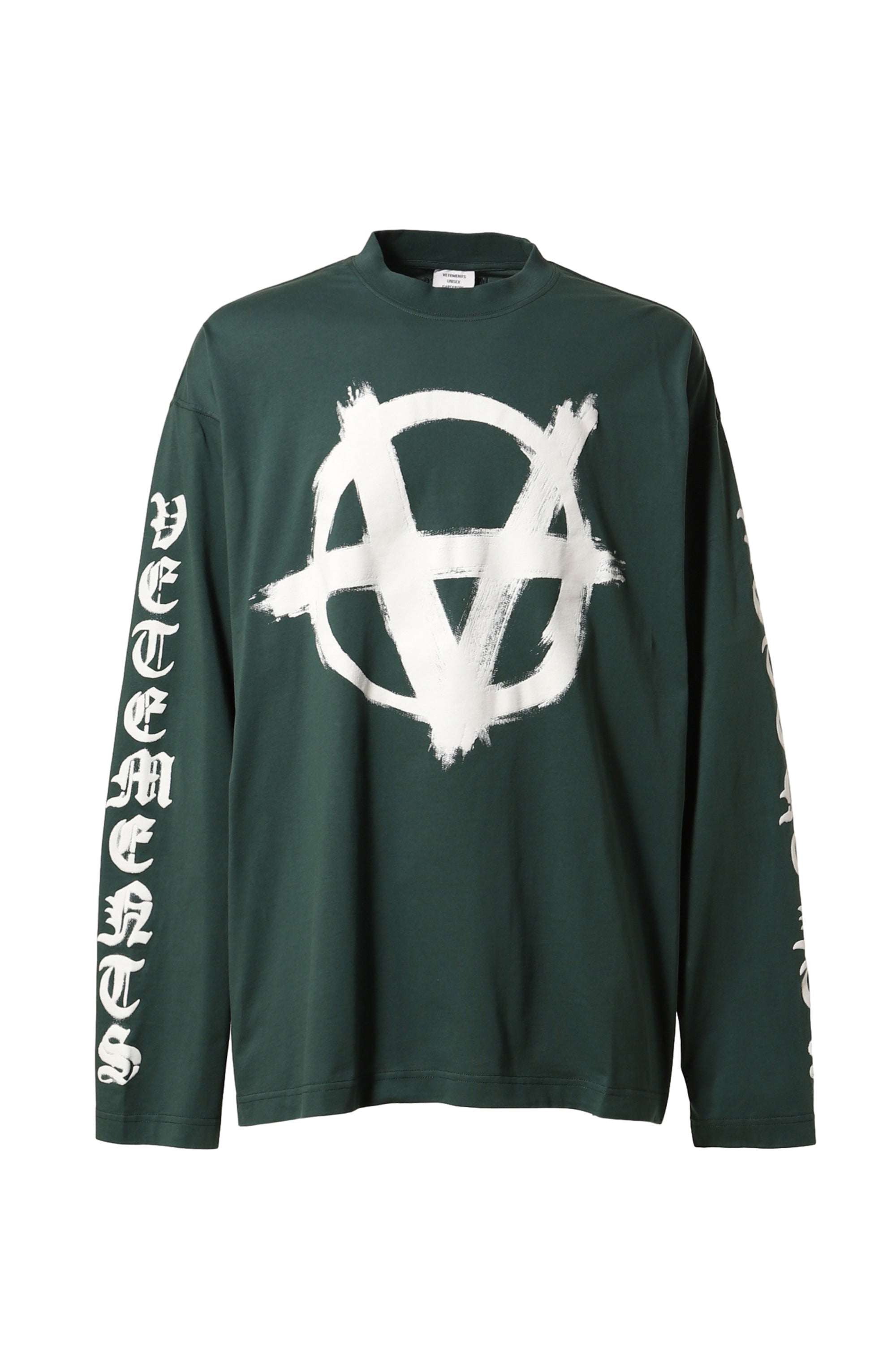 VETEMENTS ヴェトモン SS24 DOUBLE ANARCHY LONGSLEEVE / GRN - NUBIAN