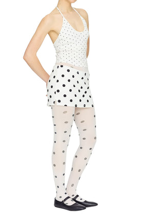 RACHITA MESH TIGHTS / DOTTY PEARL