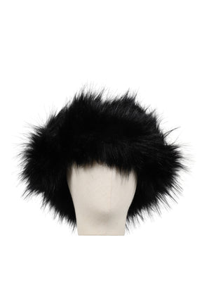 GUNMETAL DENIM TRAPPER HAT / BLK