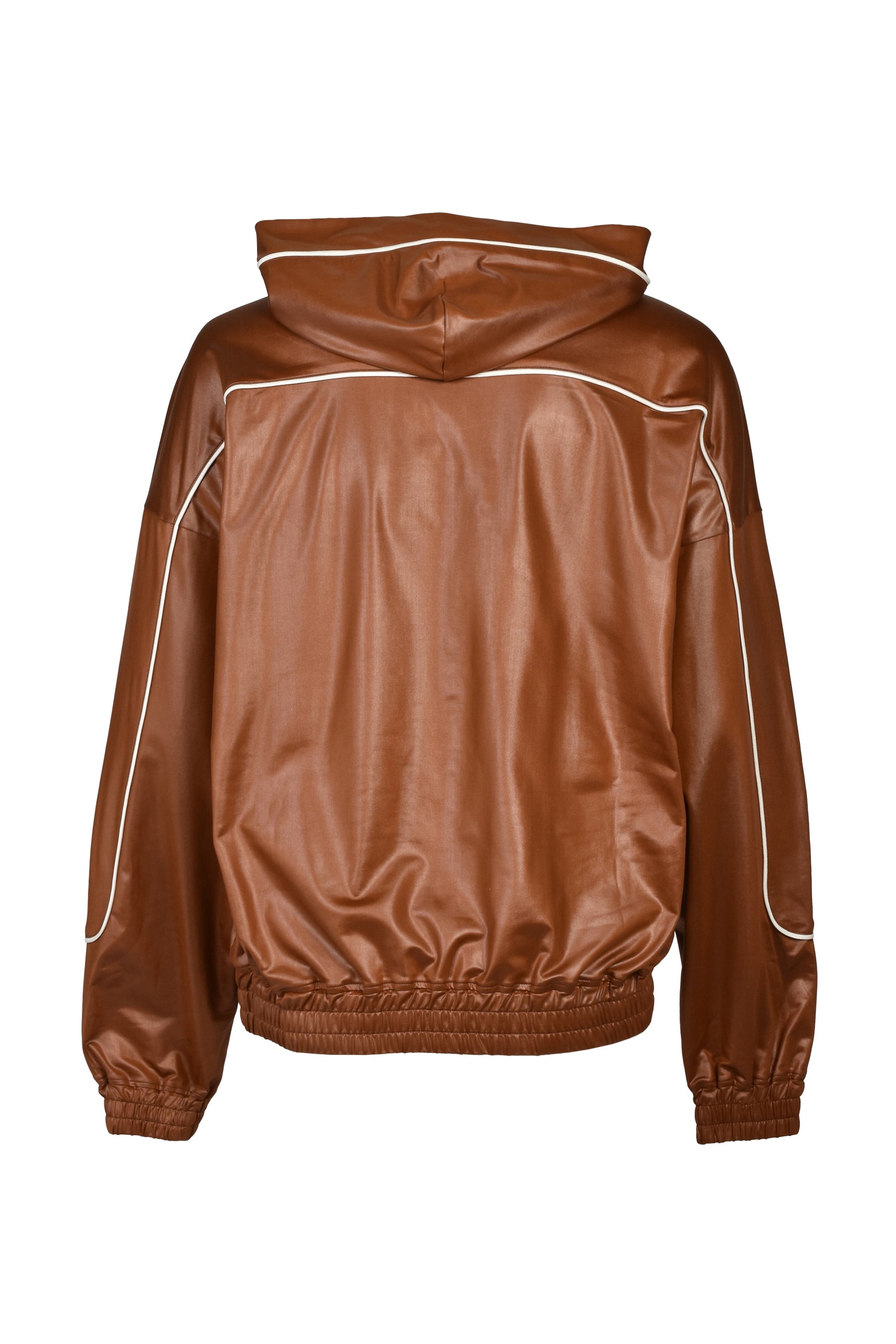 PIPING COATING HALF ZIP HOODIE / BRW