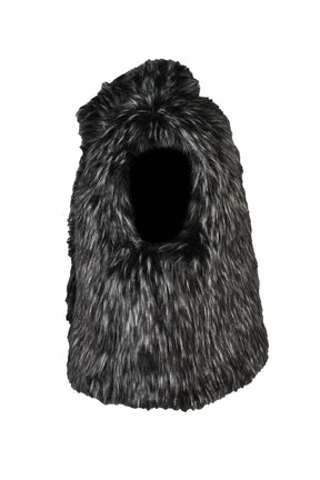 REVERSIBLE FUR PUFFER VEST / BLK