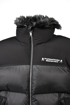 REVERSIBLE FUR PUFFER VEST / BLK
