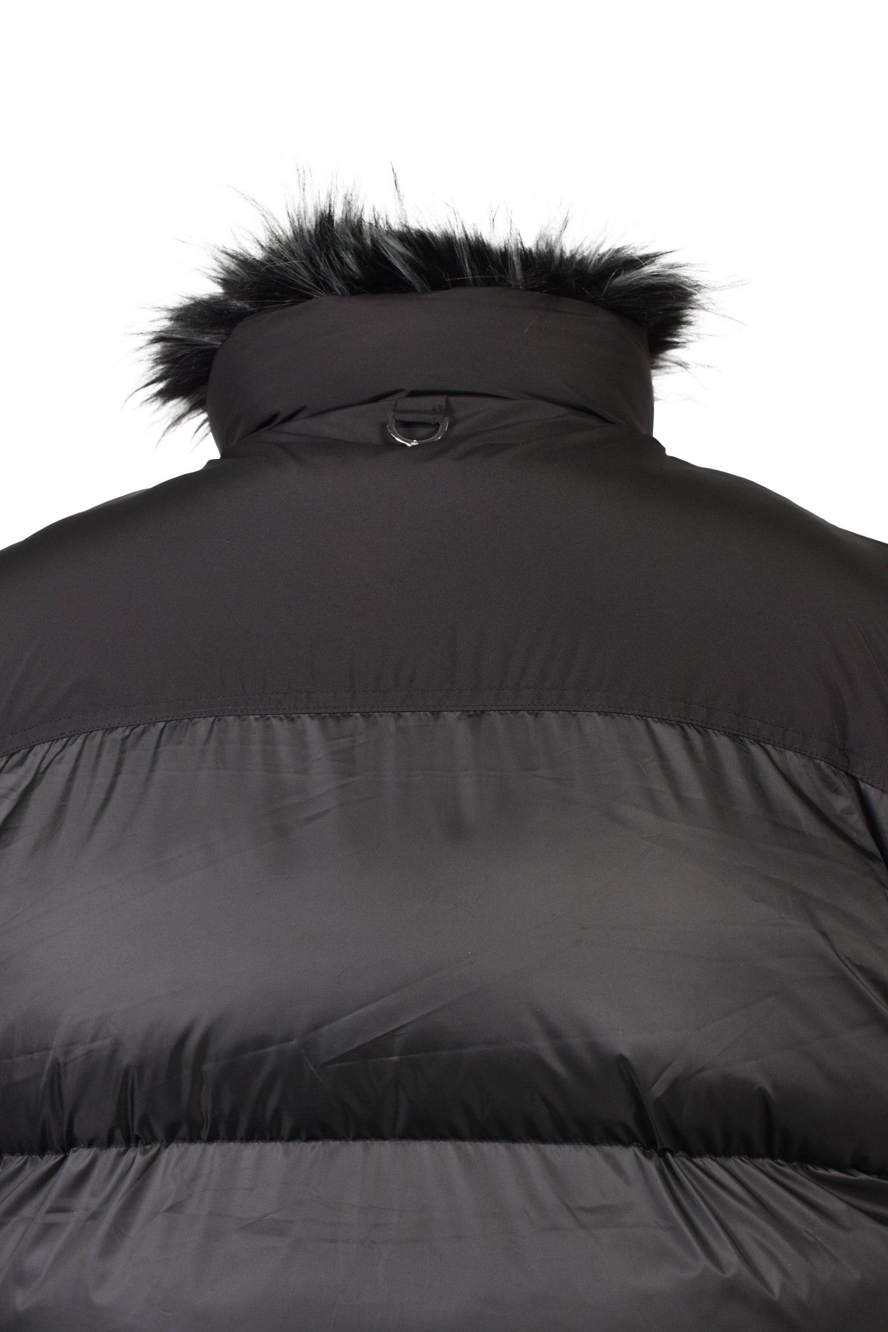 REVERSIBLE FUR PUFFER VEST / BLK