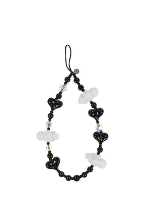 LUX KAWAII OBSIDIAN WRISTLET PHONE STRAP / BLK