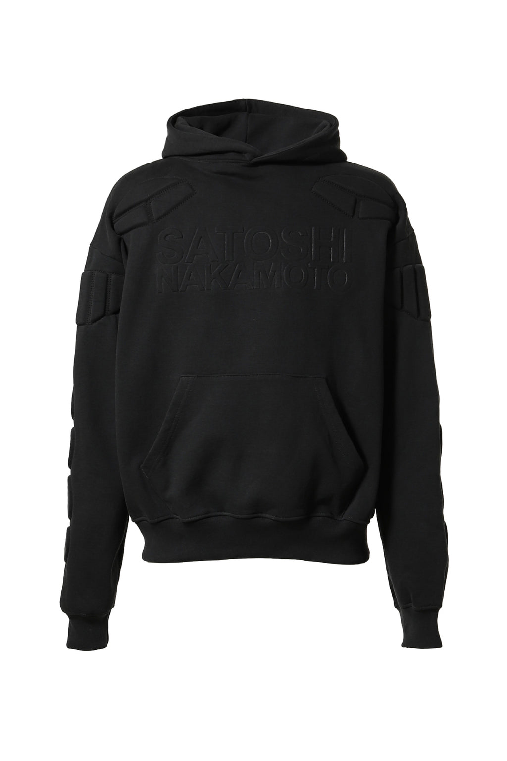 SATOSHI NAKAMOTO サトシ ナカモト SS24 MOTO HOODIE BLK - NUBIAN