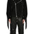 LEATHER FRINGE RIDERS JACKET / BLK