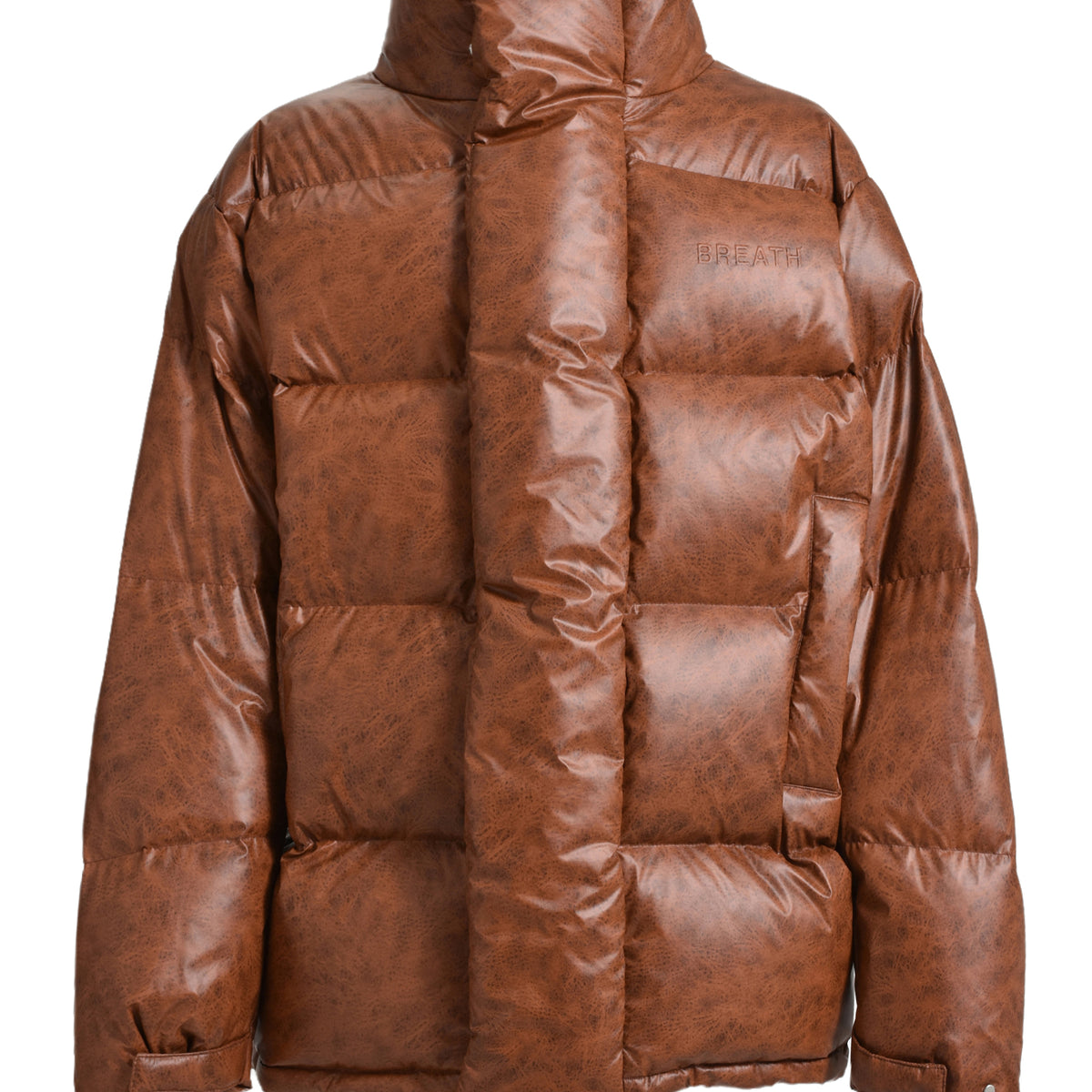 BREATH ブレス FW24 TRANSFER LEATHER DOWN / BRW - NUBIAN