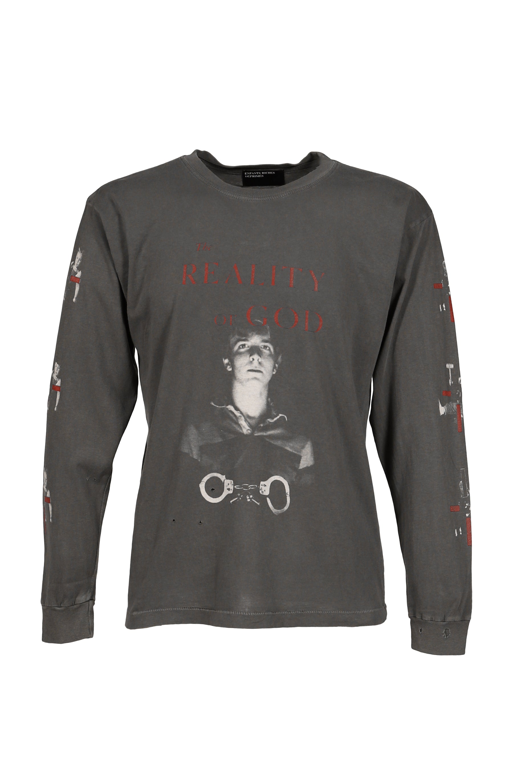 THE REALITY OF OF GOD LS T-SHIRT / WASHED BLK