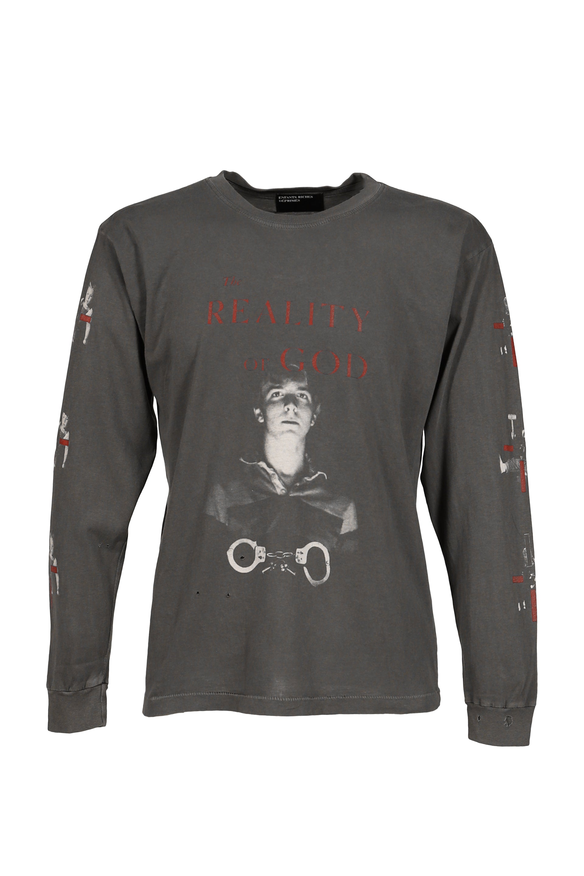 THE REALITY OF OF GOD LS T-SHIRT / WASHED BLK
