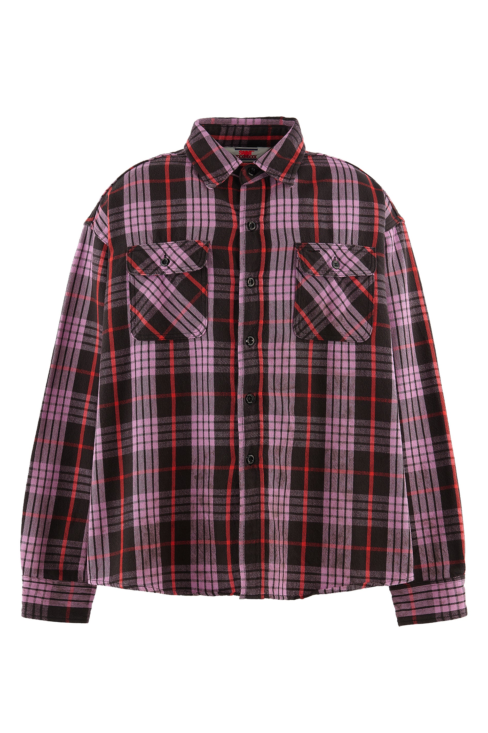 FLANNNEL SHIRT/CHECK / PUR