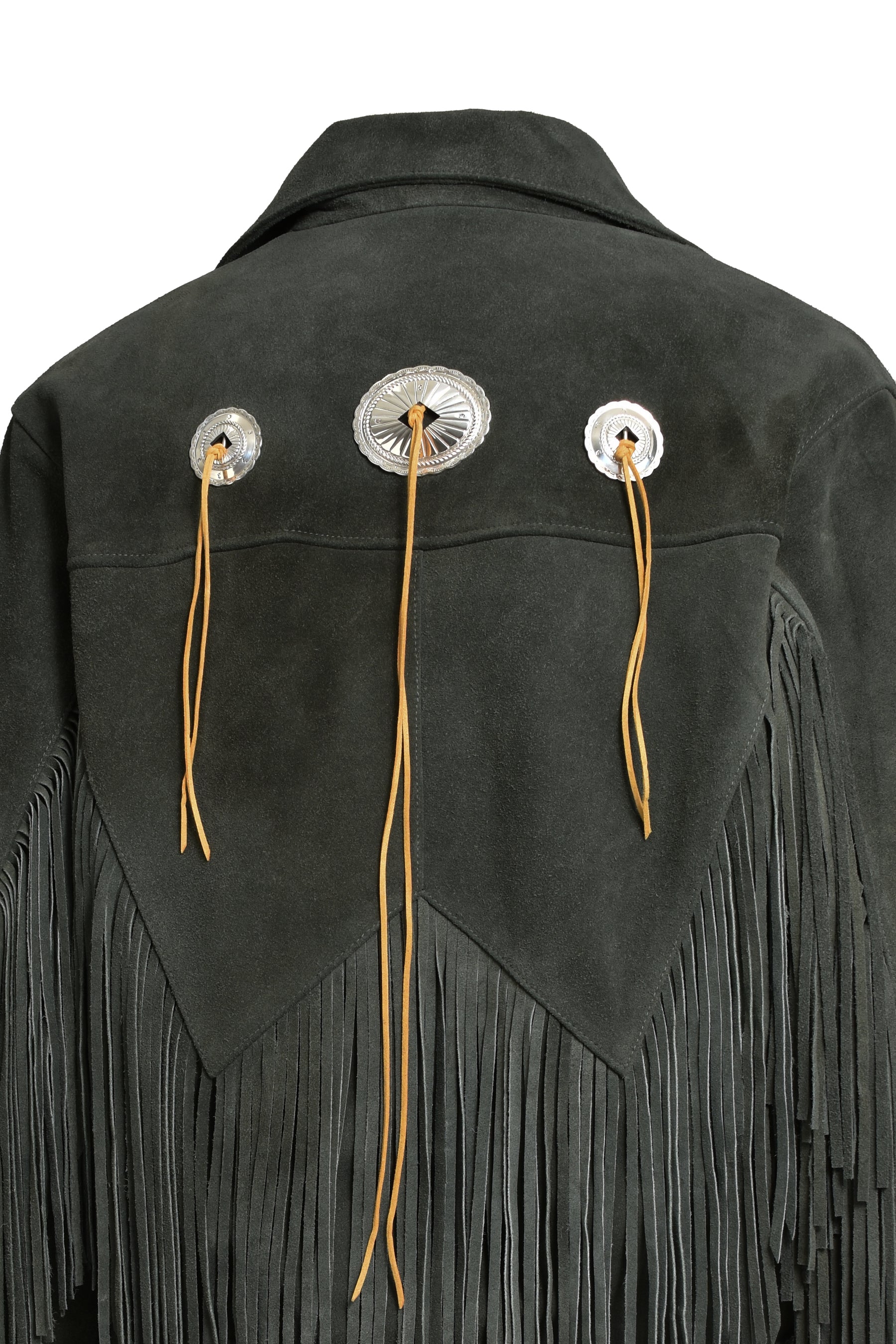 LEATHER FRINGE RIDERS JACKET / DUST