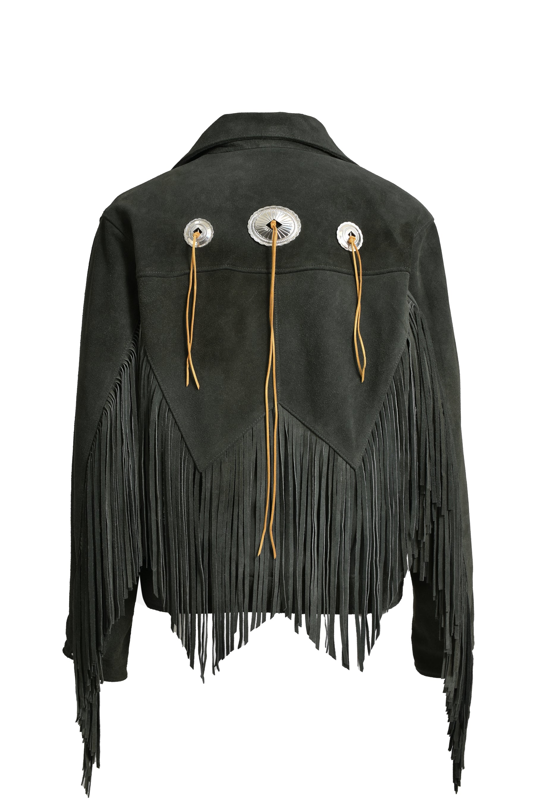 LEATHER FRINGE RIDERS JACKET / DUST