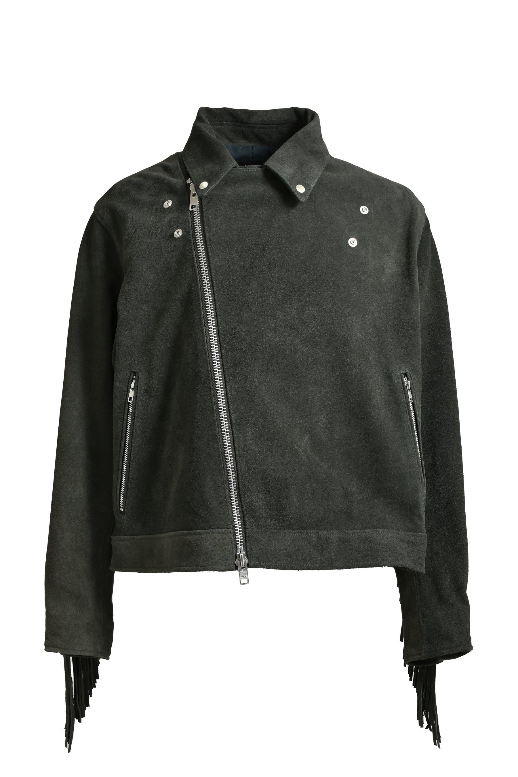 LEATHER FRINGE RIDERS JACKET / DUST