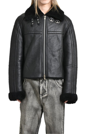 01 SHEARLING JACKET / BLK