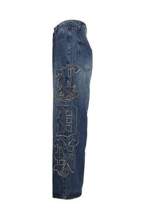 LDN APPLIQUE XL COLOSSUS JEANS / BLU