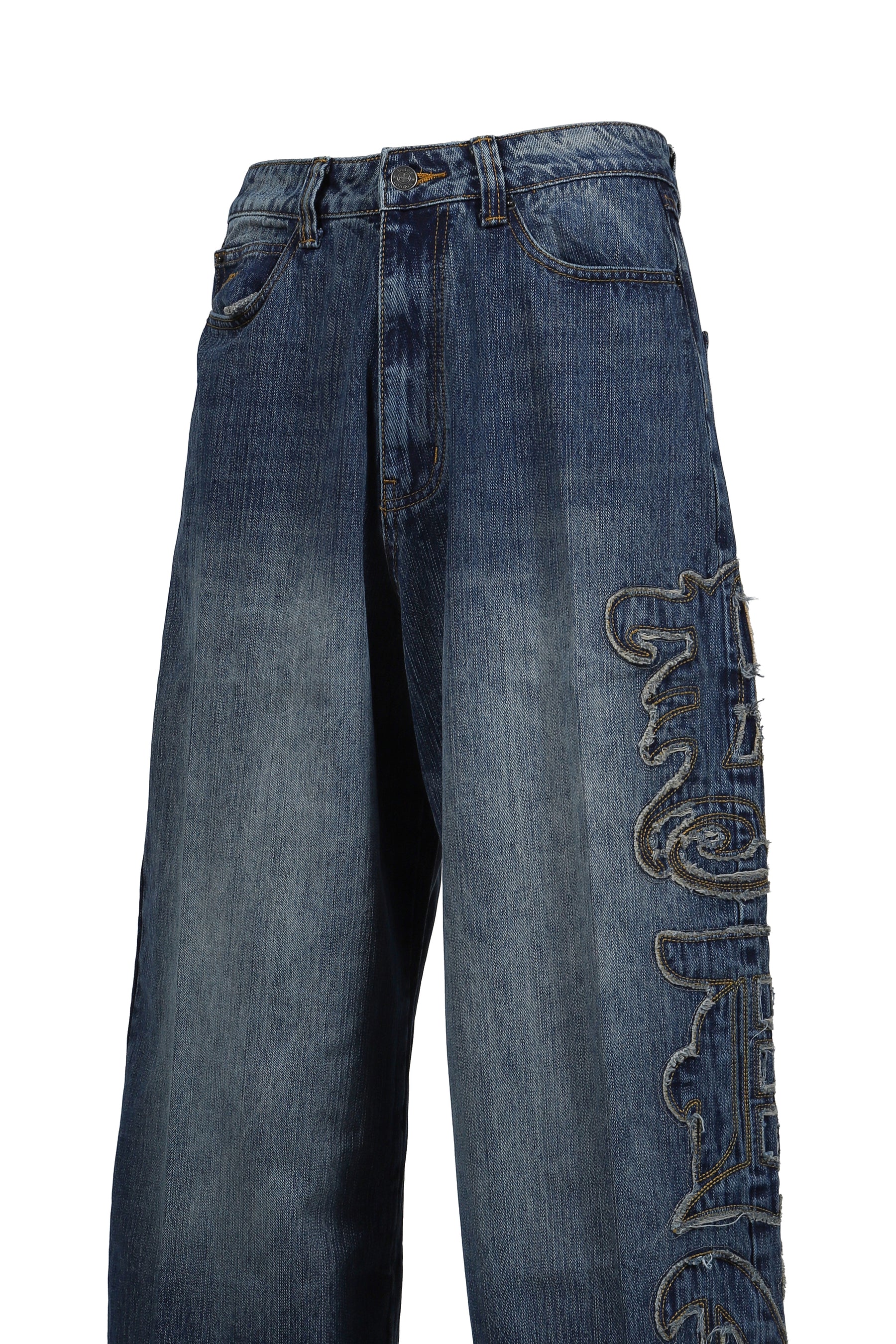 LDN APPLIQUE XL COLOSSUS JEANS / BLU