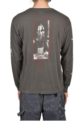 THE REALITY OF OF GOD LS T-SHIRT / WASHED BLK