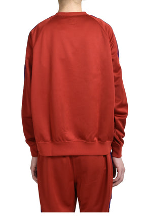 TRACK CREW NECK SHIRT - POLY SMOOTH / RED